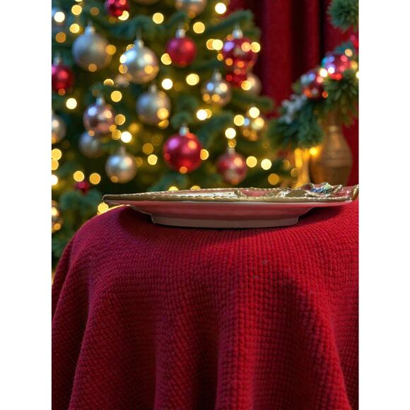 Fitz and Floyd Classics Christmas Deer Collection Canape or Decorative Plate - Picture 4 of 5